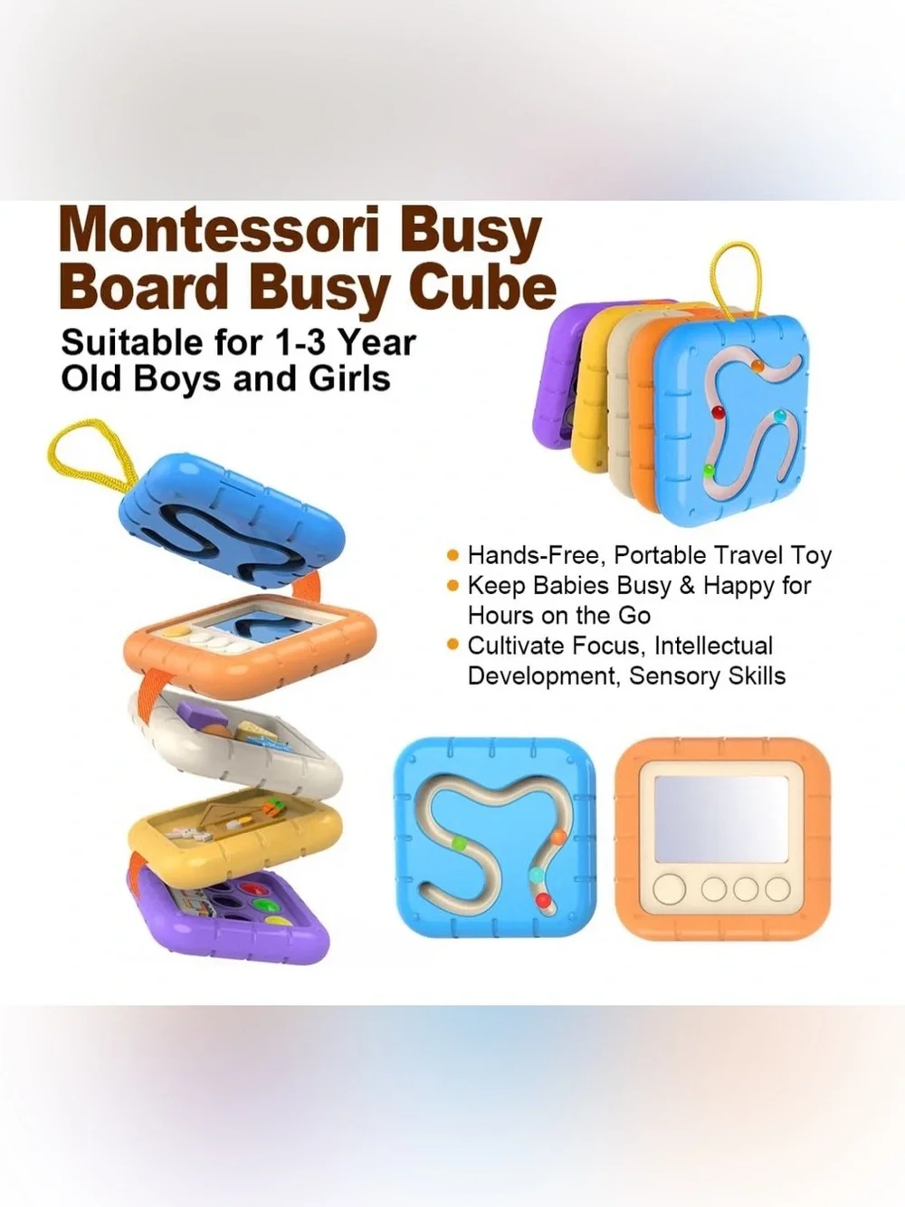 Busy Board Montessori Toys for 1 Year Old Boy Girl